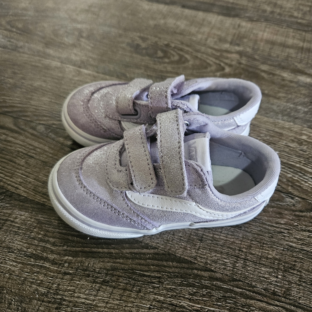 Vans Kids Lavender Velcro Sneakers